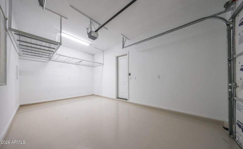 Split Garage - epoxy and storage