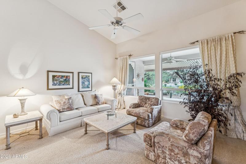 VAUTED CEILING IN LIVING ROOM