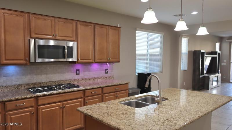 Spacious Kitchen with Island Sink
