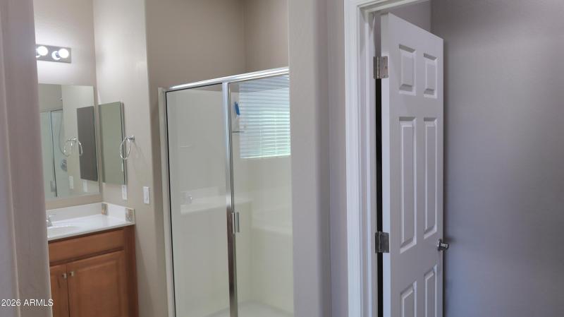 Primary Bathroom With Glass Shower