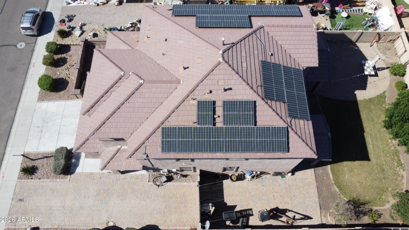 Aerial View of Home & Yard