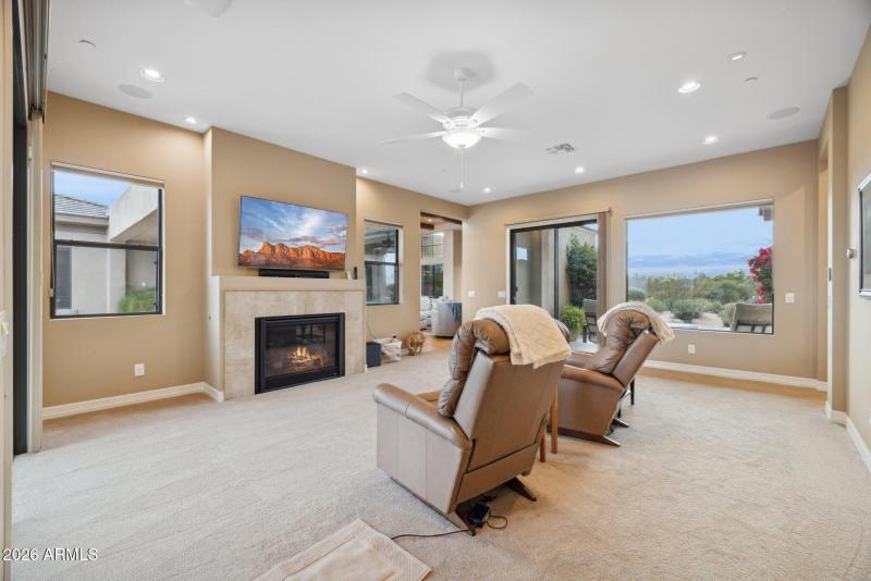 Bonus Room with Gas Fireplace