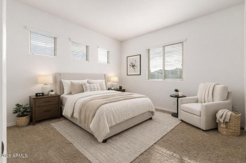 Secondary bedroom 1 virtually staged