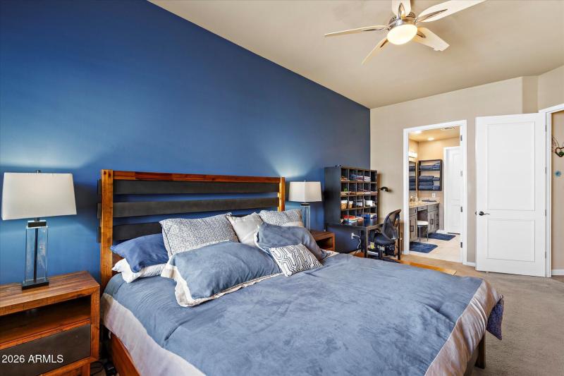 Master bedroom toward bathroom