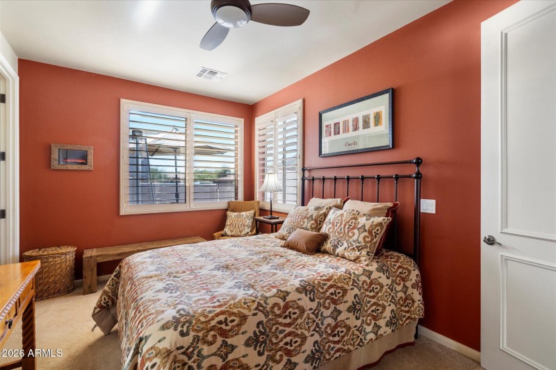 Second bedroom from French doors