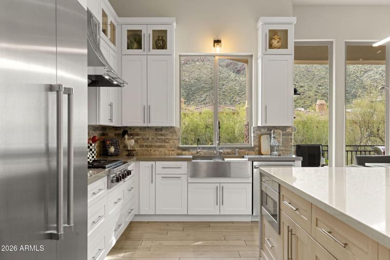 Kitchen Framed w/Mountain Views