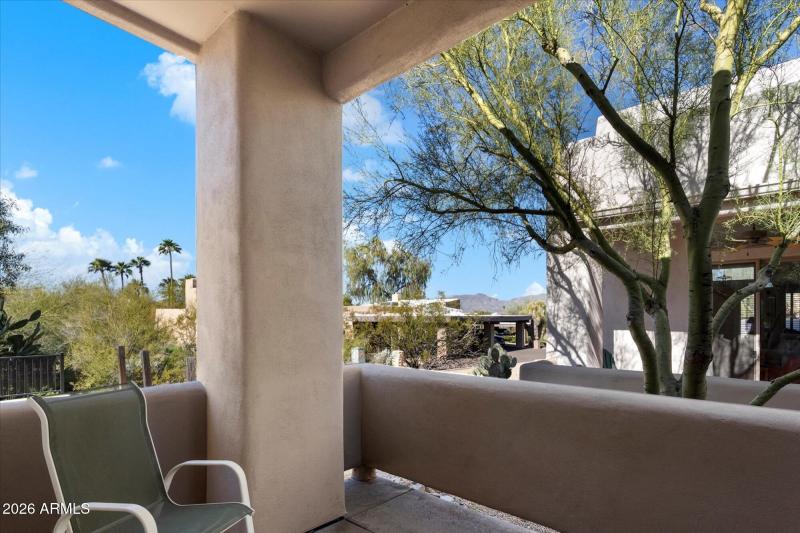 Covered patio looking to Elephant Mtn.