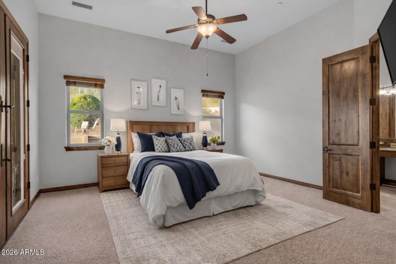 Main Level Bedroom, Staged