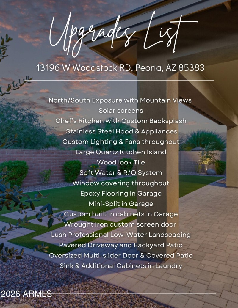 Upgrades List for Woodstock