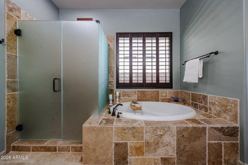 Shower and Seperate Soaking Tub