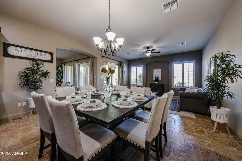 Dining Area View to Family Room