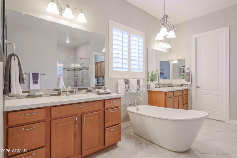 Dual Vanities & Stand Alone Tub