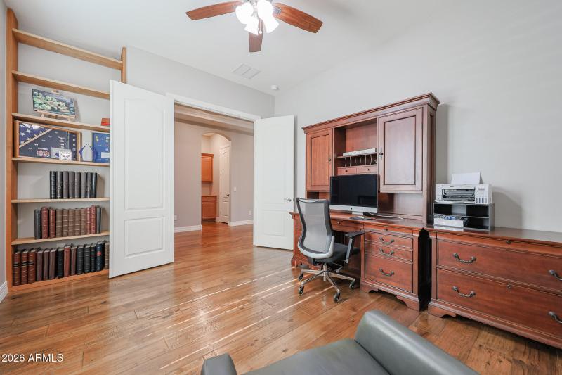 Den/Flex Room Offers French Doors