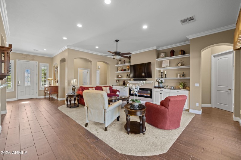 Wood Tile & Plush Carpet