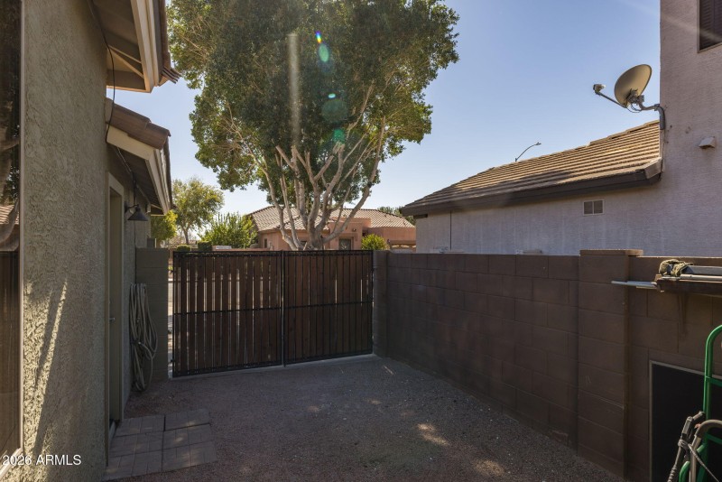 Parking for items below fence line