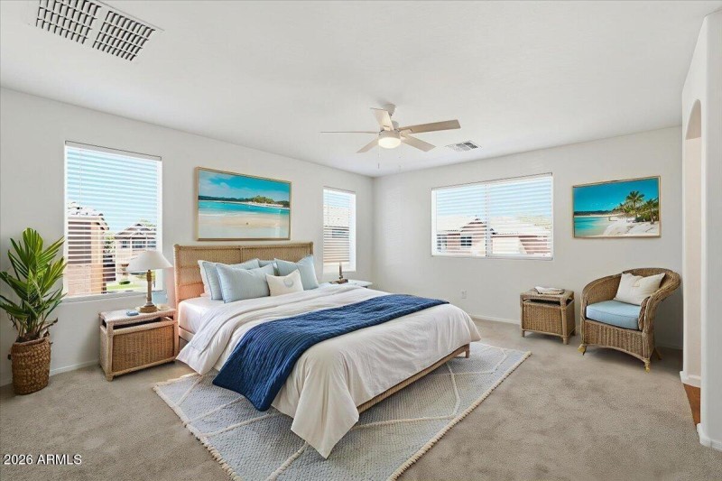 Primary Suite virtually staged