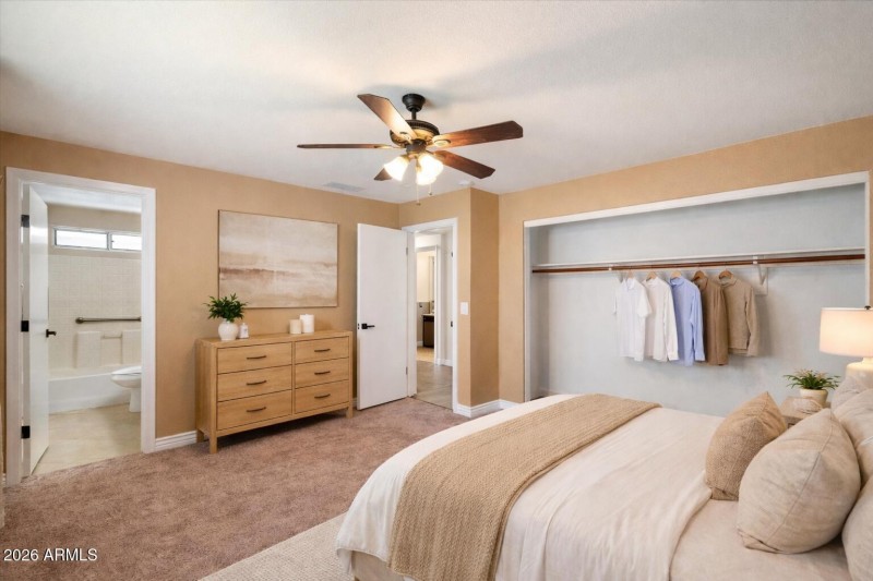 Virtually Staged Primary Bedroom