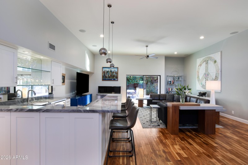 Living Room w/Wet Bar