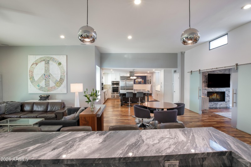 Wet Bar Looking Toward Kitchen