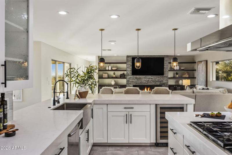 Chef's Kitchen Looking To Family Room