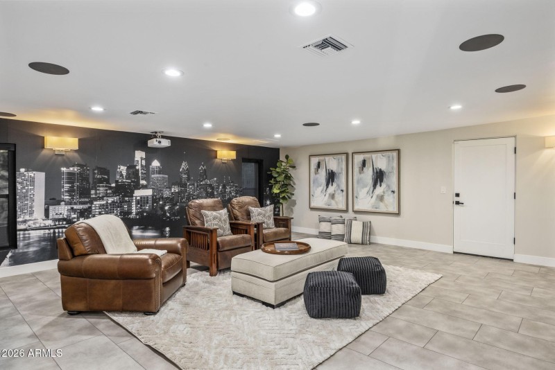 Media Room Behind Kitchen