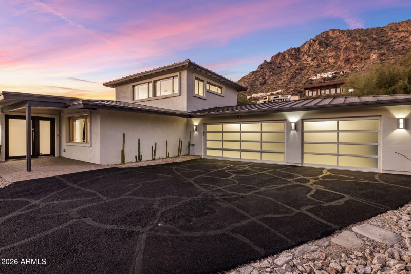 Front Entrance + Garage Home