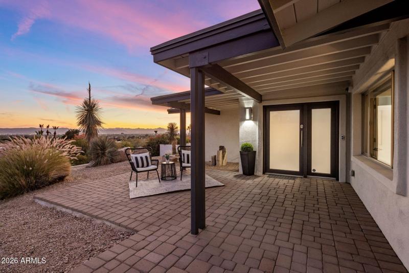 Patio off Front Door w/ Sunrise Views