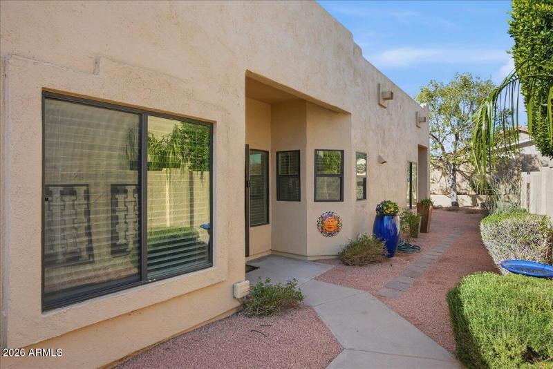 walkway to front of home
