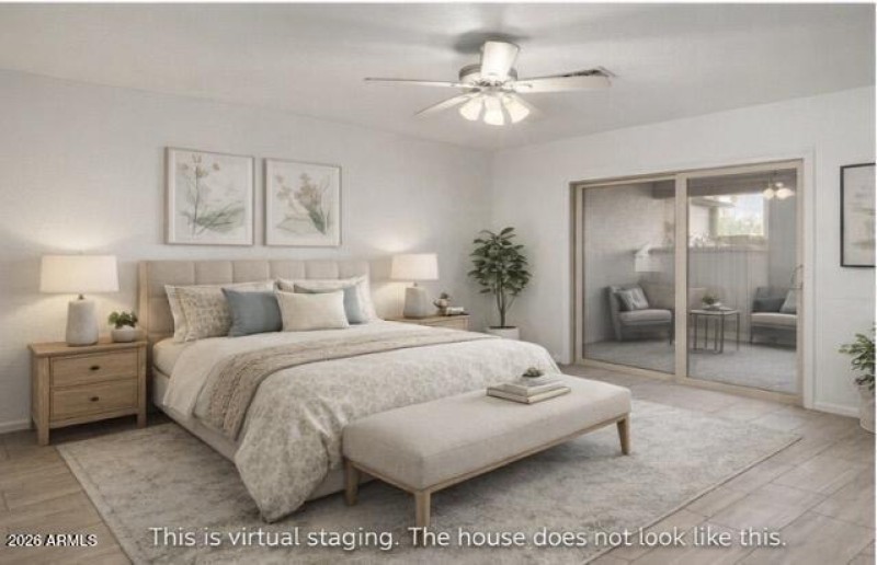 vistual staging the bedroom