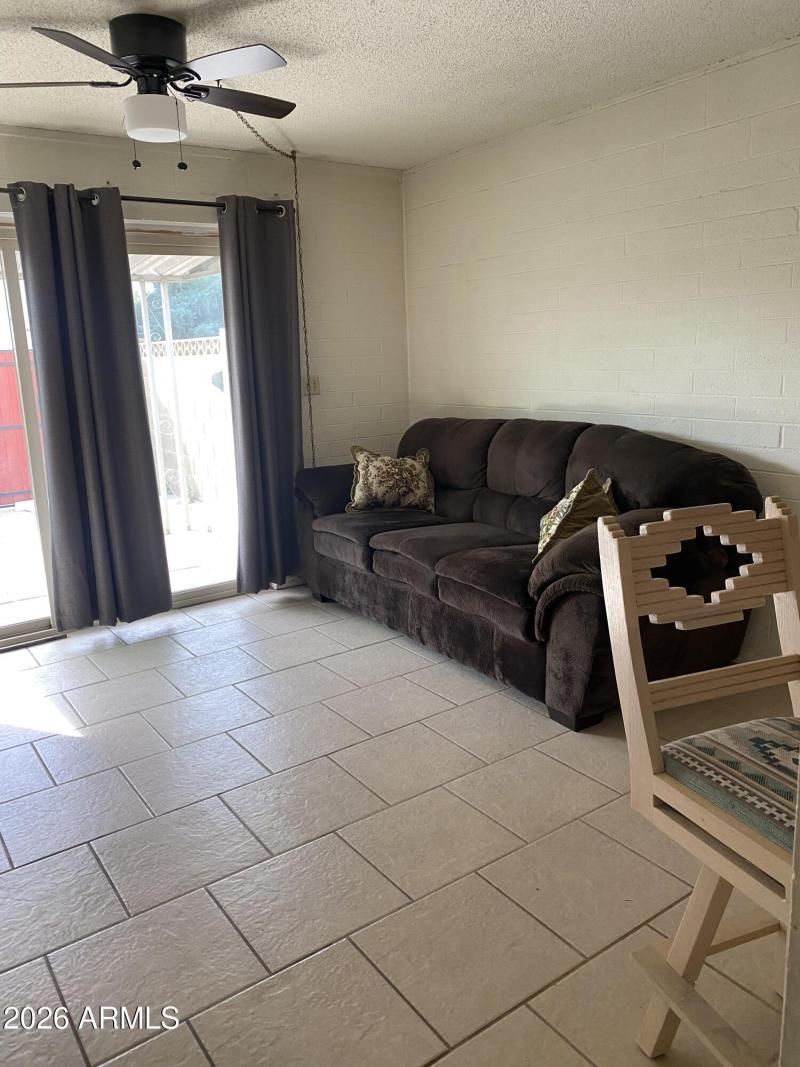 Living Room with patio