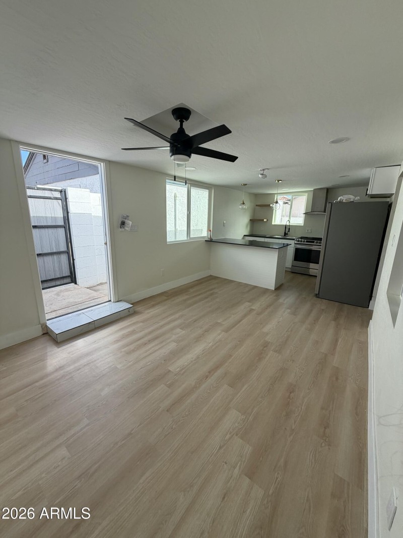 Unit C living room / dinind room area