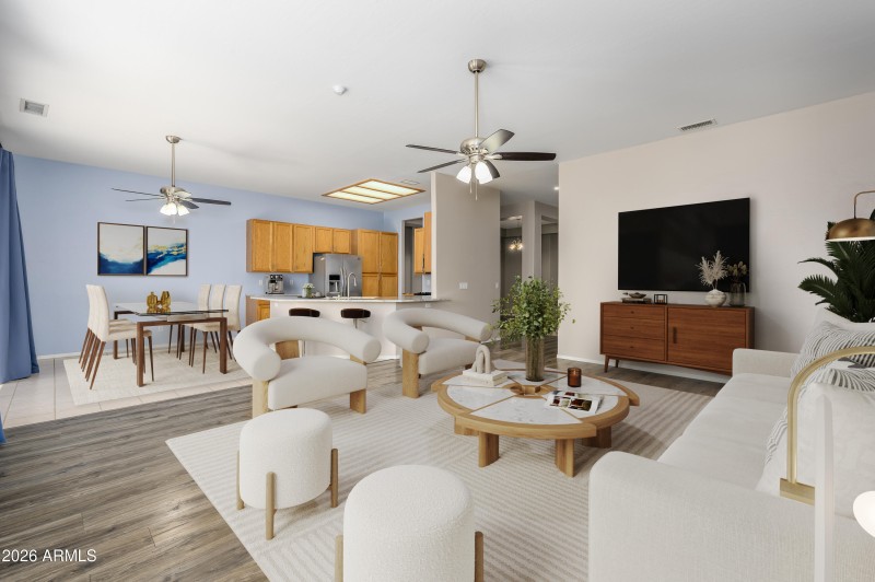 Living Room/Dining/Kitchen