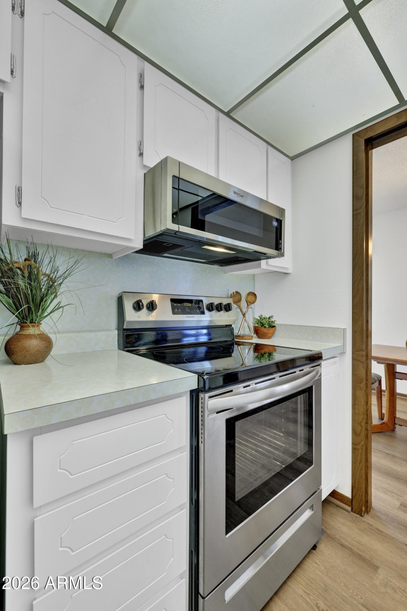 Newly painted cabinets and new hardware