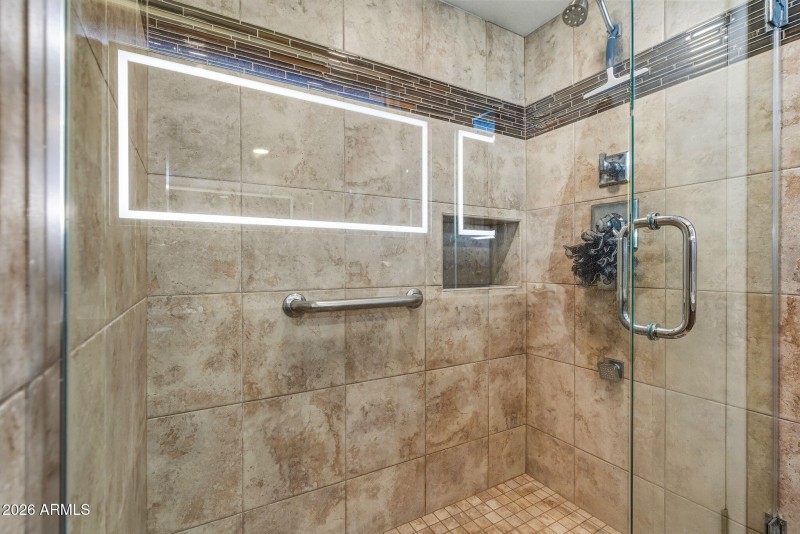 Shower in Primary bathroom