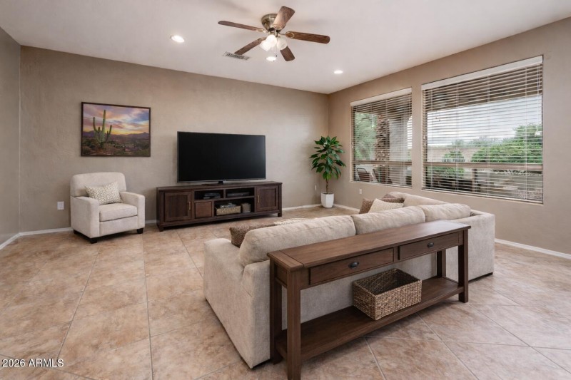Cozy living room with warm accents