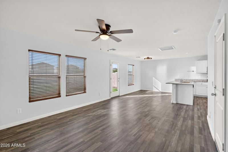 Open Concept Living & Dining Area