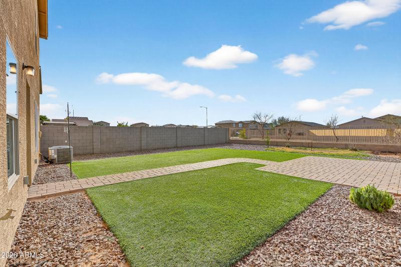 Backyard with Artificial Turf Area