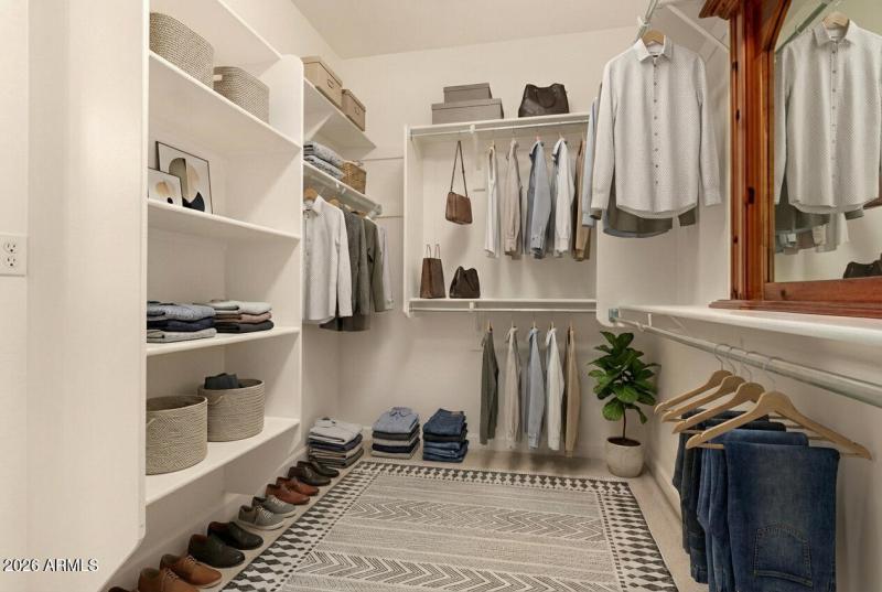Primary walk in closet
