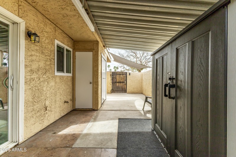Back Patio with Gate to carport