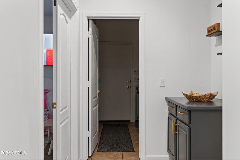 Hallway to laundry room