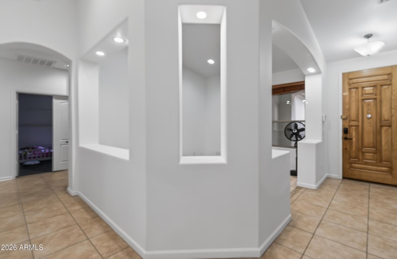 Front door and hallway