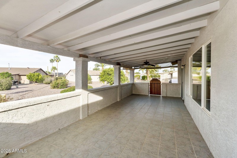 Tiled Covered Back Patio