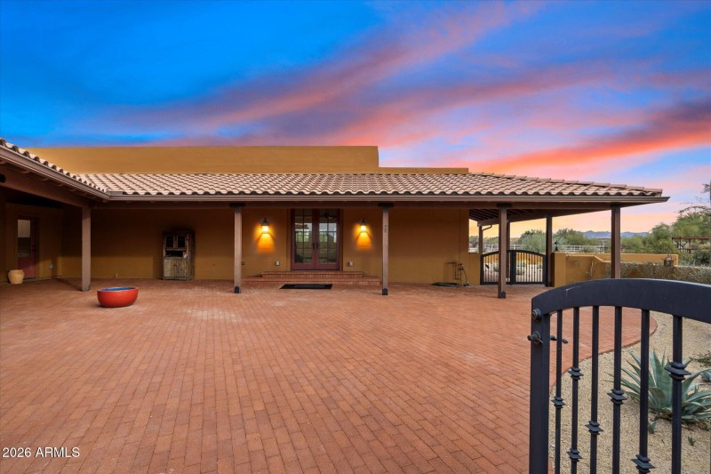 Brick Courtyard With Sunset Views