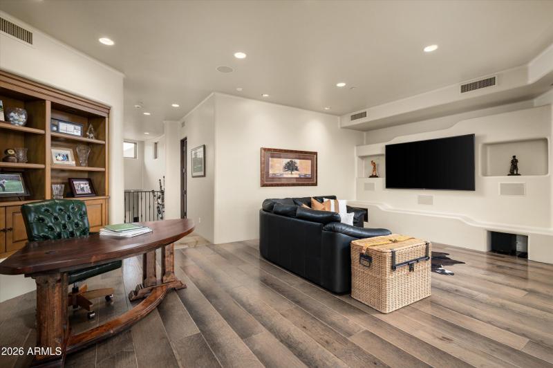 Mancave Desk and TV Area