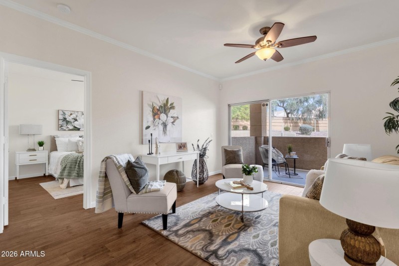 Living room to master bedroom