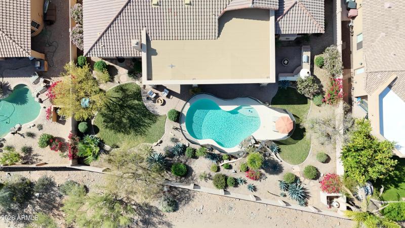 Aerial View of Backyard