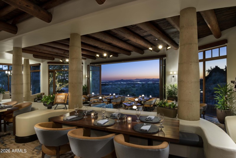 View of the valley at dusk