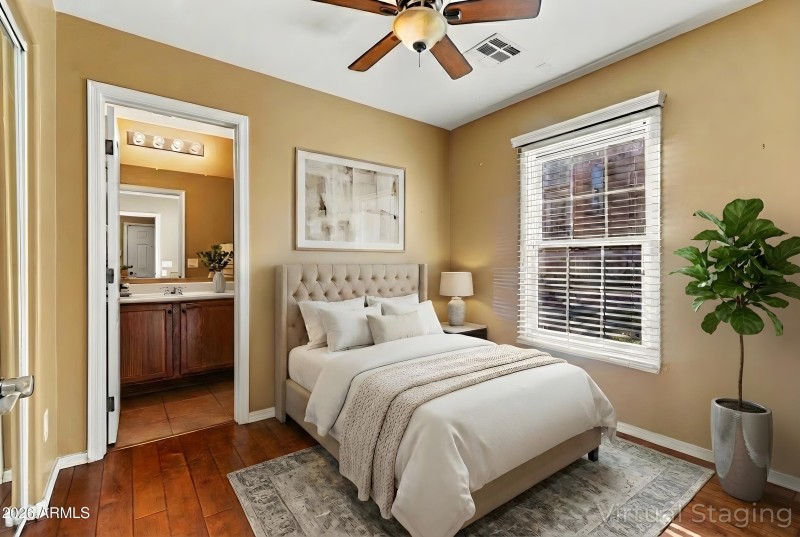 Virtually Staged Guest Bedroom