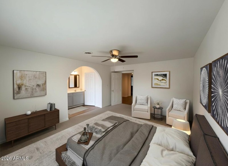 Primary Bedroom- VIRTUALLY STAGED