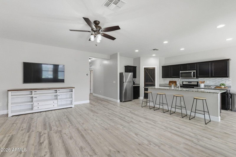 Open Kitchen & Living Area